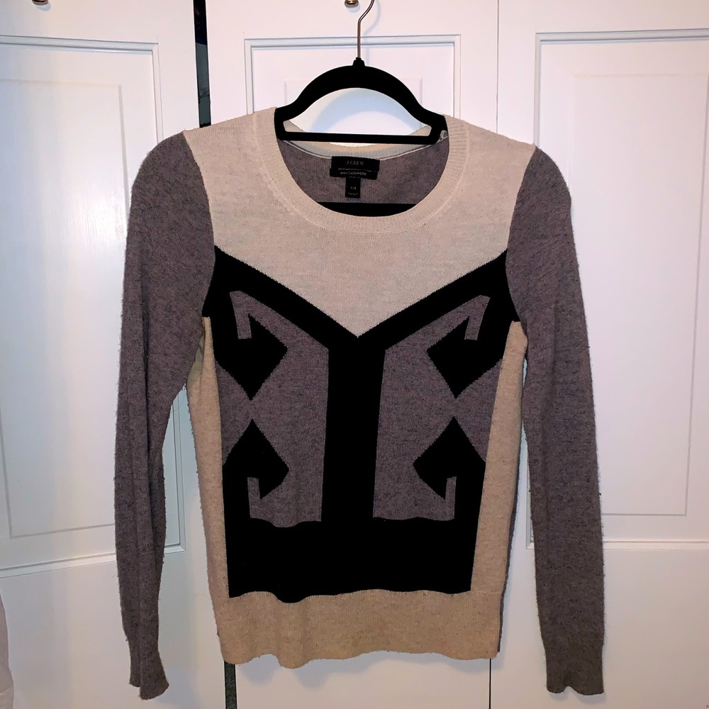 J. Crew geometric knit sweater